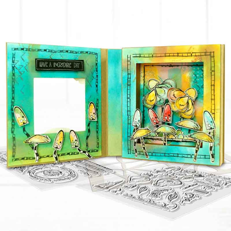 Rainbows Stamp Soup bundle - clear stamps card making, craft, mixed media