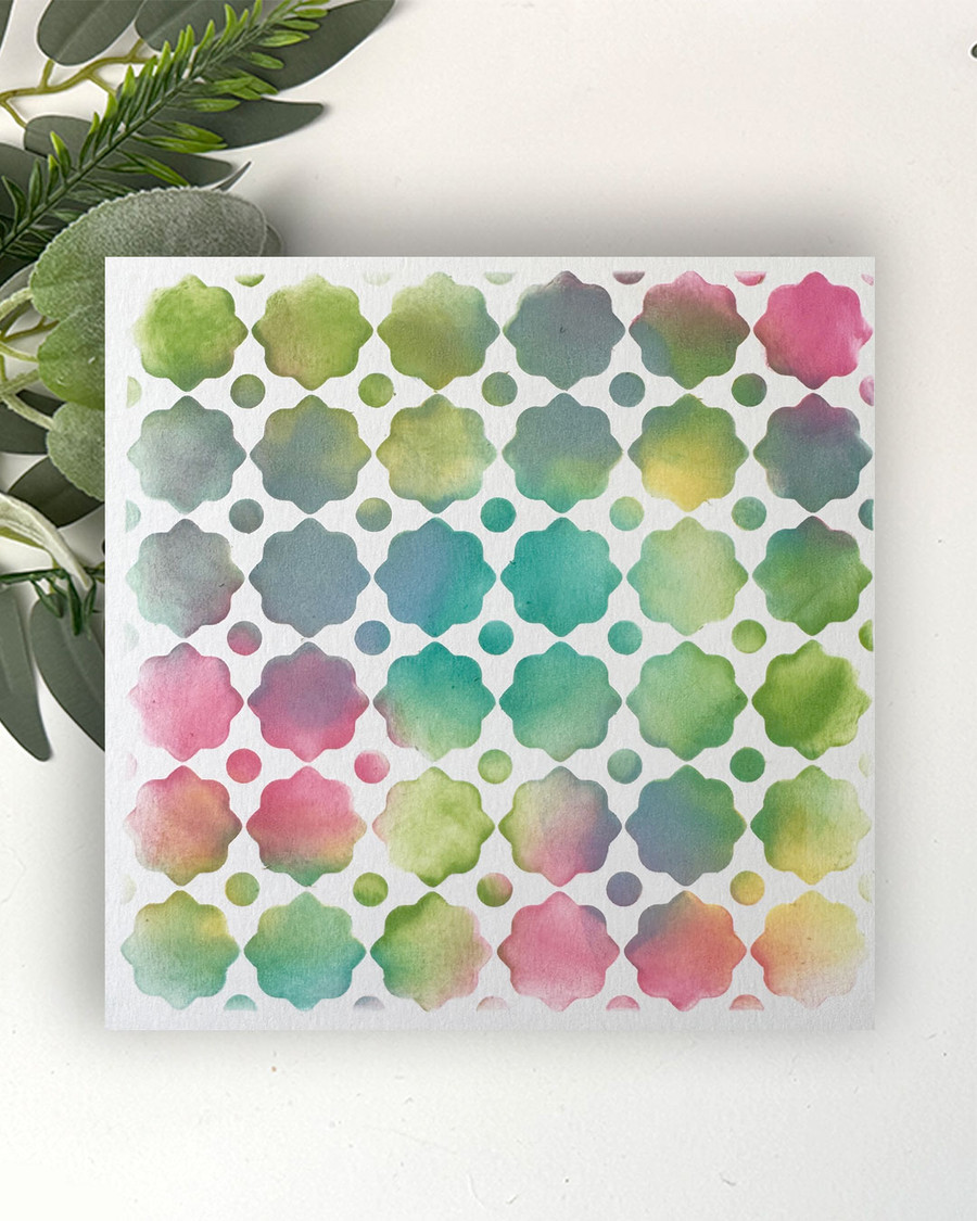 Flower Trellis craft stencil - 6 x 6" for card making, craft, scrapbooking. Great quality stencil for crafting and mixed media projects.