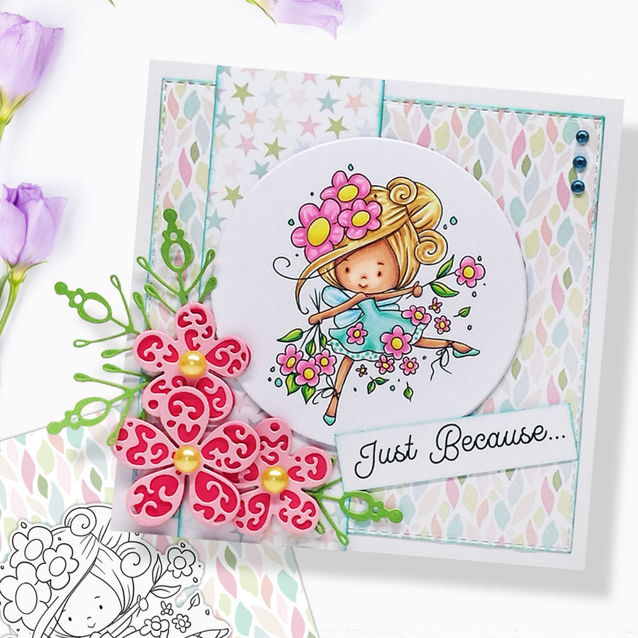Pretty Flower Flourish card making crafting cutter die set