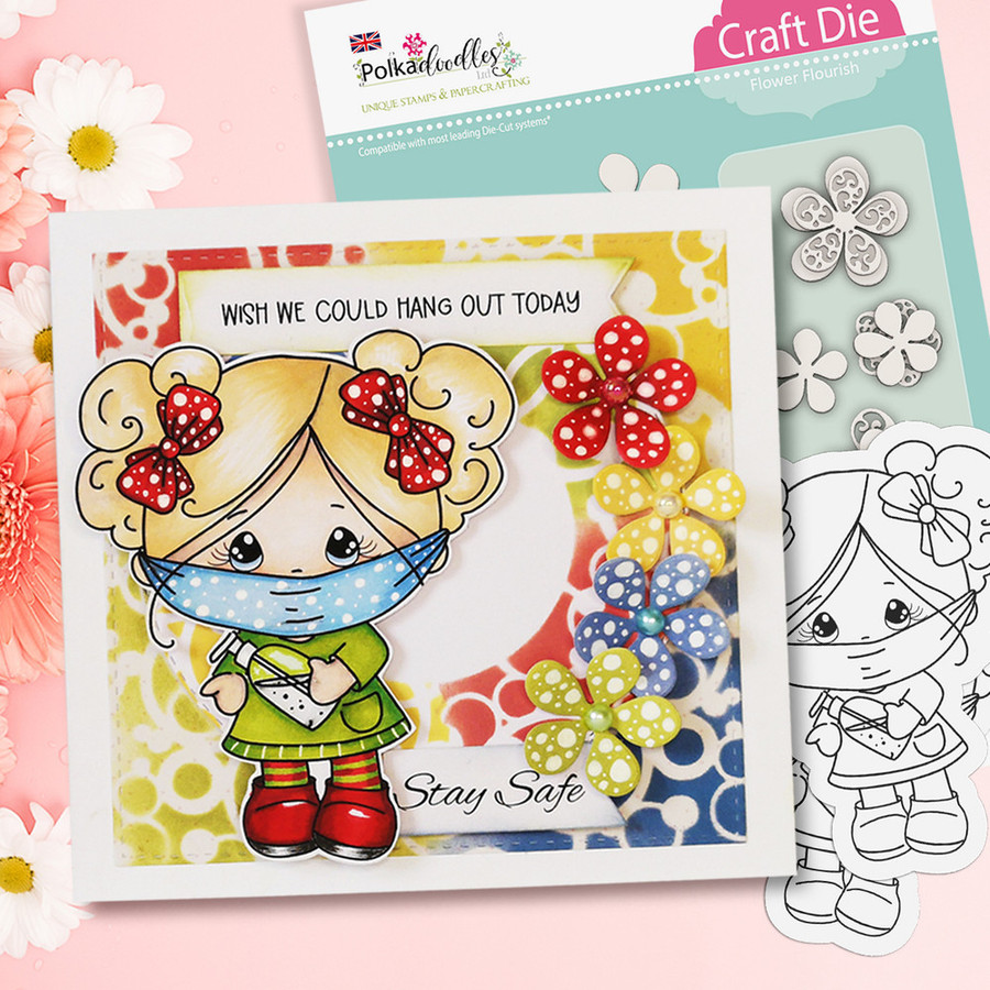 Pretty Flower Flourish card making crafting cutter die set