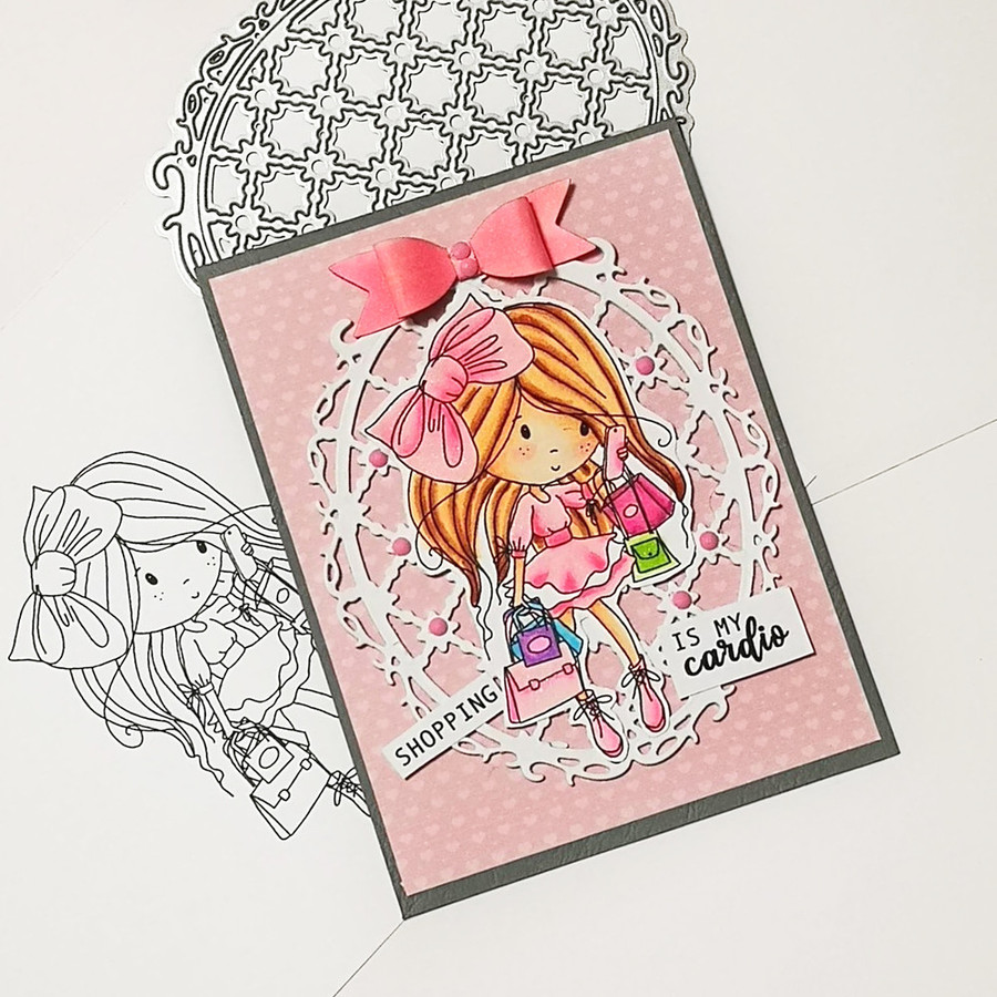 Oval Trellis craft card making Die cutter