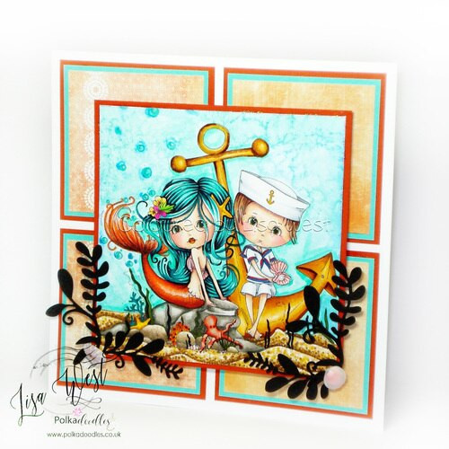 You're my Anchor cute Meribelle Mermaid Clear Stamp.