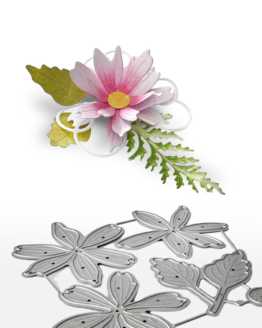 Delicate Daisy Christmas Poinsettia pretty flowers cutting die set for crafts, card making scrapbooking. Perfect for everyday and Christmas holiday card making, scrapbooking & crafts all year round.