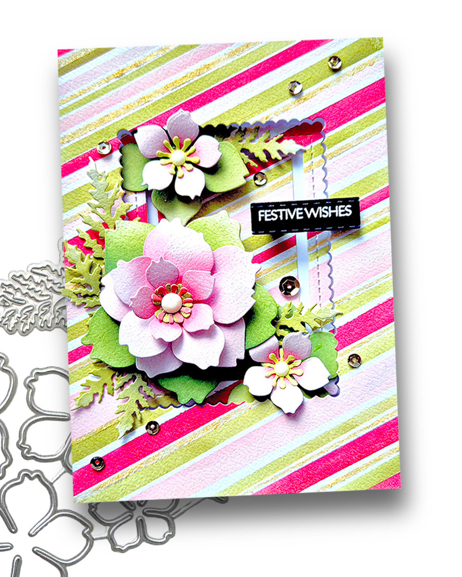Pretty Blossom flowers cutting dies for crafts, card making scrapbooking