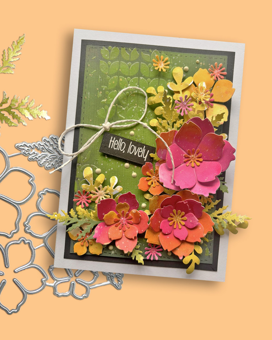 Pretty Blossom flowers cutting dies for crafts, card making scrapbooking