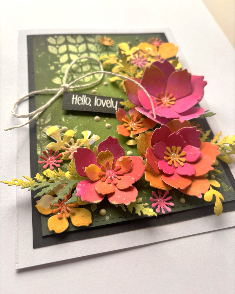 Pretty Blossom flowers cutting dies for crafts, card making scrapbooking