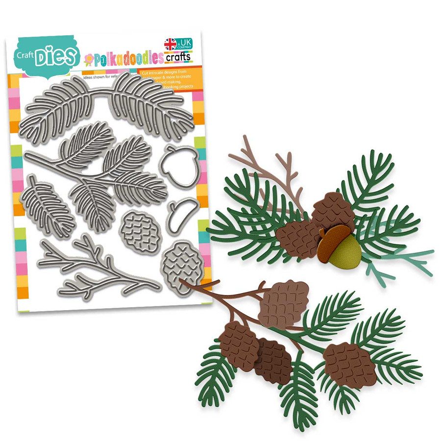Winter Pinecones Craft Cutting Dies –  card making, scrapbooking, DIY crafts