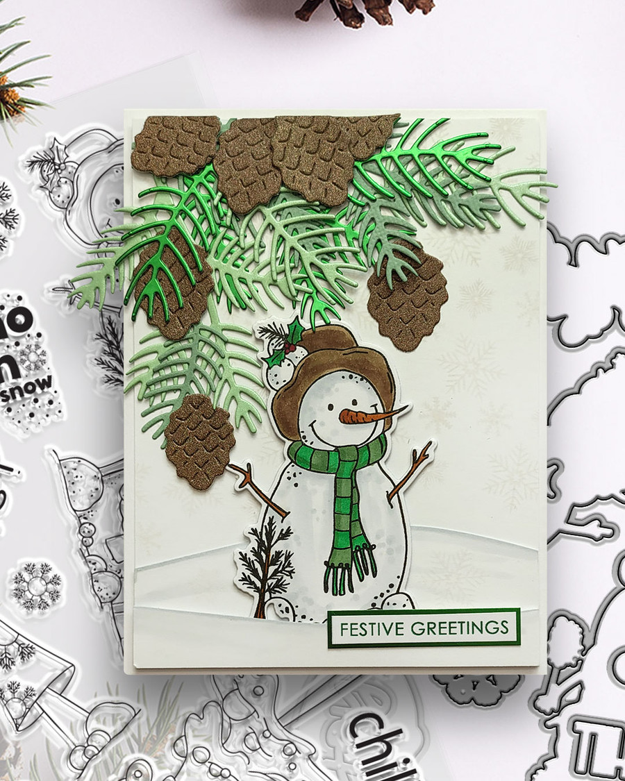 Winter Pinecones Craft Cutting Dies –  card making, scrapbooking, DIY crafts