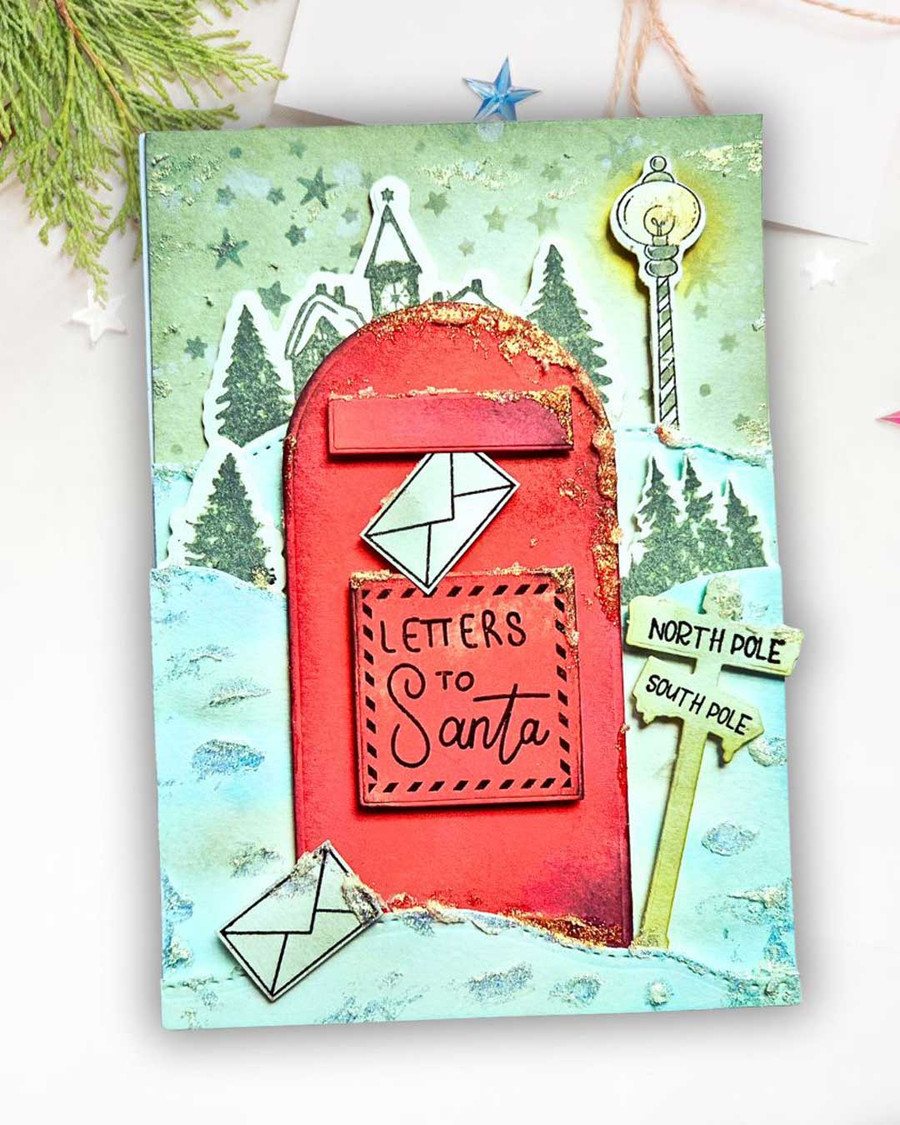 Letters to the North Pole A5/8 x 6" craft dies Set – Christmas Card Making & Scrapbooking.