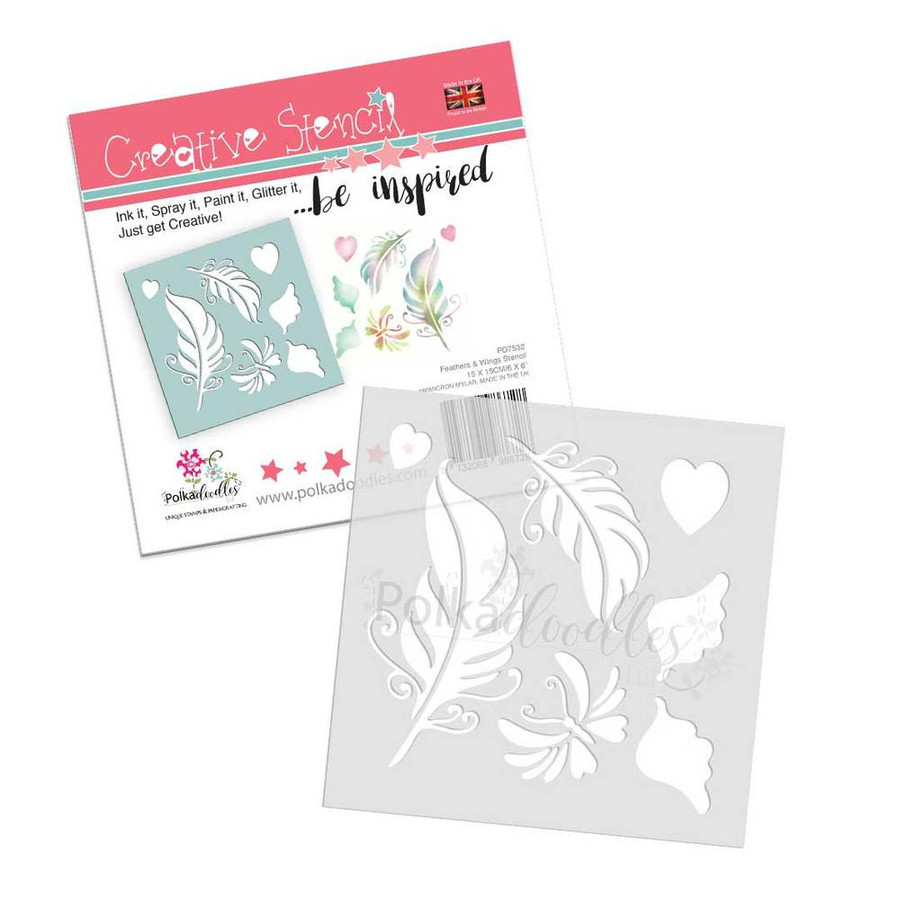 Believe in Angels – 3D Mixed Media Craft Kit, includes stamps, stencil, and MDF bundle for creating angel-themed mixed media crafts.