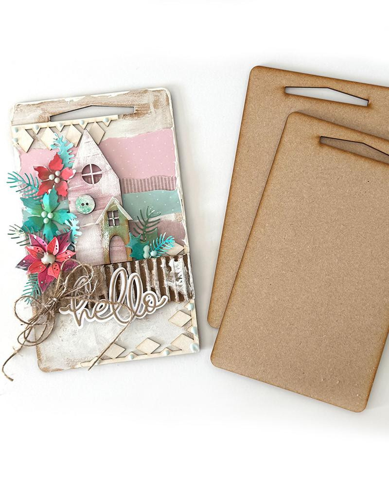 MDF Mixed Media Big Bundle, a creative craft set including assorted MDF boards, chipboard packs, embroidery hoops, easels, lattice chipboard, and bookmarks for DIY projects and mixed media art.