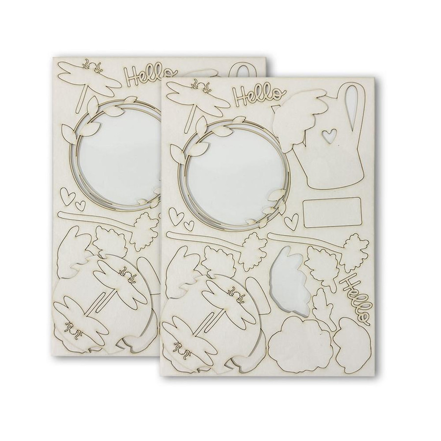 Mixed Flowers Beautiful Anemone Flowers A4 Chipboard Embellishment Sheet – Mixed Flowers, craft embellishment sheet with floral and garden-themed cutouts.