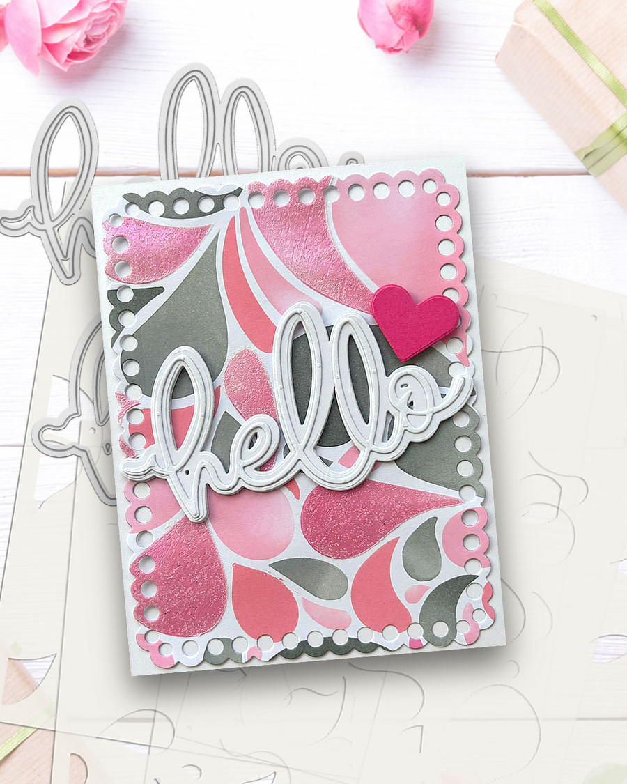 Boho Petals 5 x Layering Emboss-ink Stencil Set –craft, card making Stencil Pack
