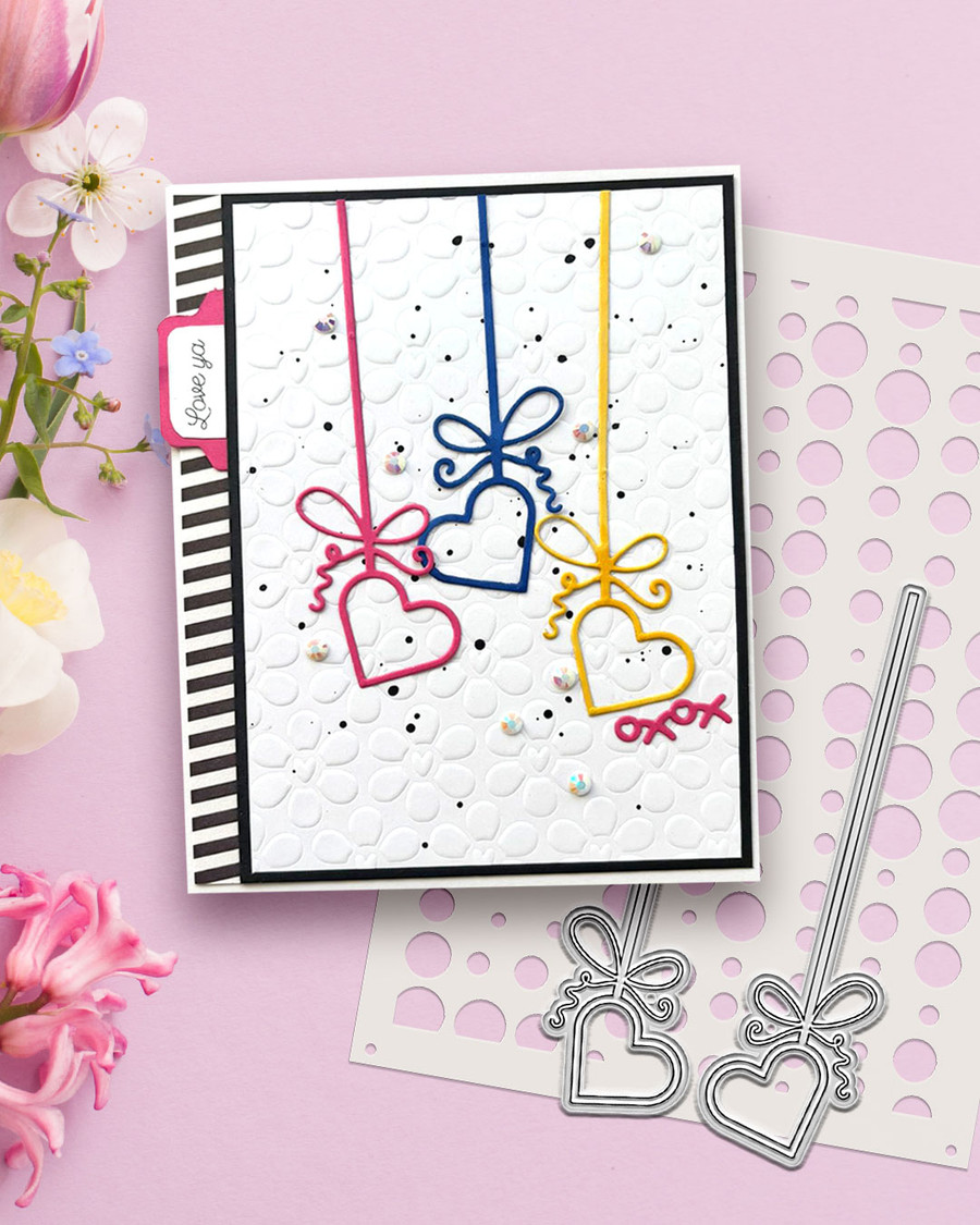 Bubbleicious Emboss-ink stencil –craft, card making Stencil