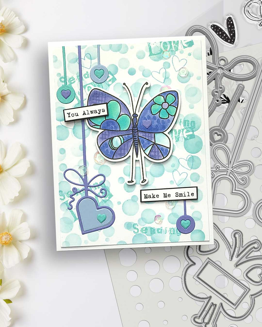 Bright & Beautiful Ultimate big bundle - craft, card making scrapbook stamps, cutting dies and stencils