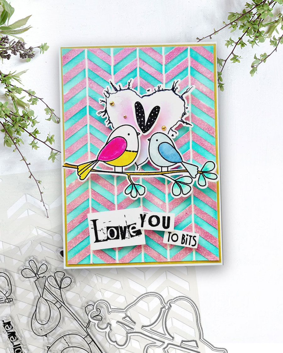 Bright & Beautiful Ultimate big bundle - craft, card making scrapbook stamps, cutting dies and stencils