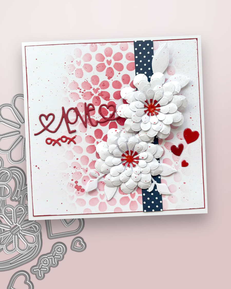 Bright & Beautiful Ultimate big bundle - craft, card making scrapbook stamps, cutting dies and stencils