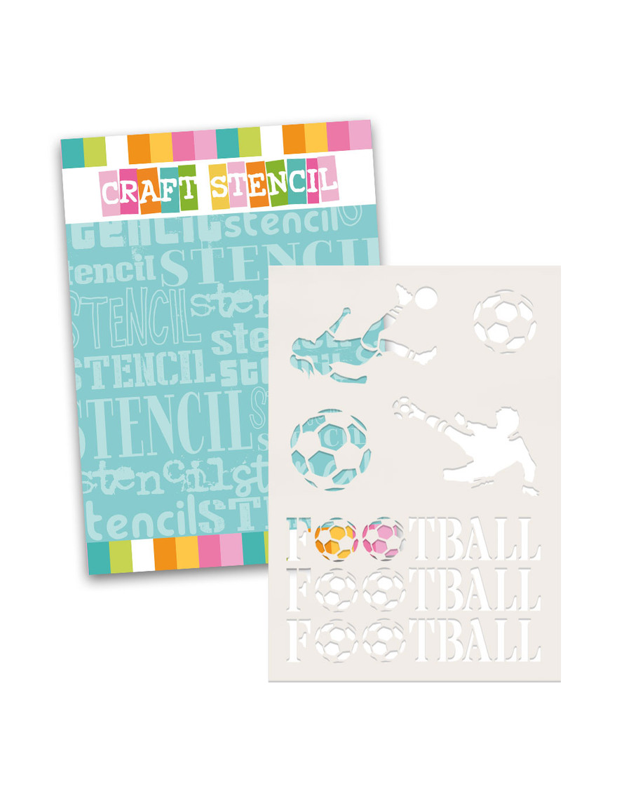 Football/Soccer Stencil A5/6 x 8" - Card making craft supplies, scrapbooking