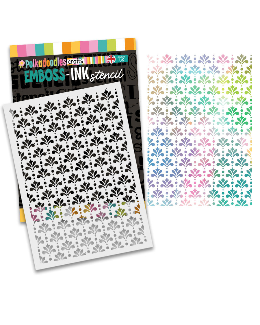 Boho Blooms stencil A5/6 x 8" - Card making craft supplies, scrapbooking