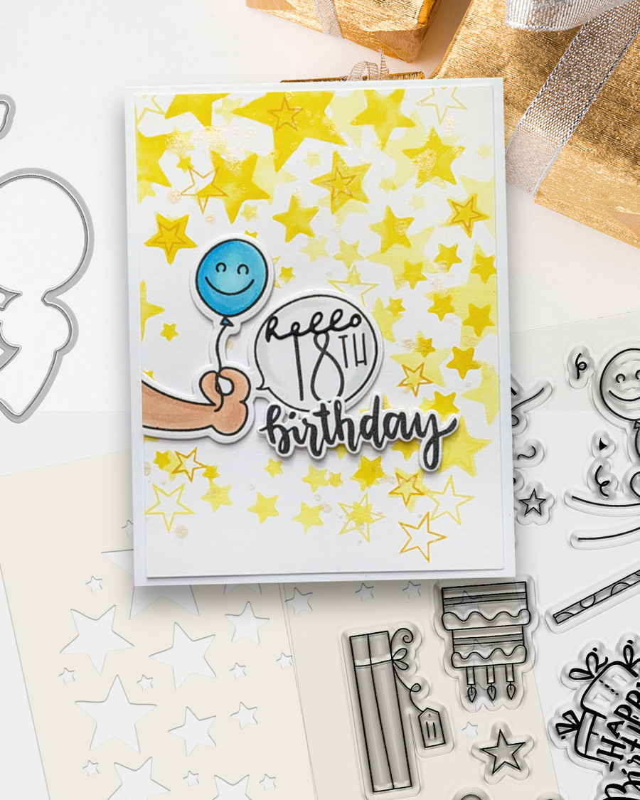 Wishes and Celebrations Matchables Stamps & dies bundle A5/6 x 8" - Card making craft supplies, scrapbooking