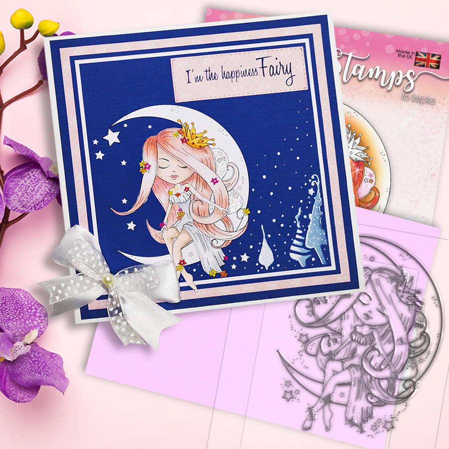 Serenity Fairy Stardust Moon - Digital Crafts, digital Stamp card making printable downloads.