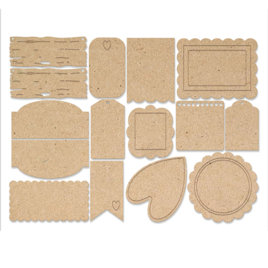 Create & Decorate MDF Blanks No.1 – 22 Piece MDF Crafting & Mixed Media Kit