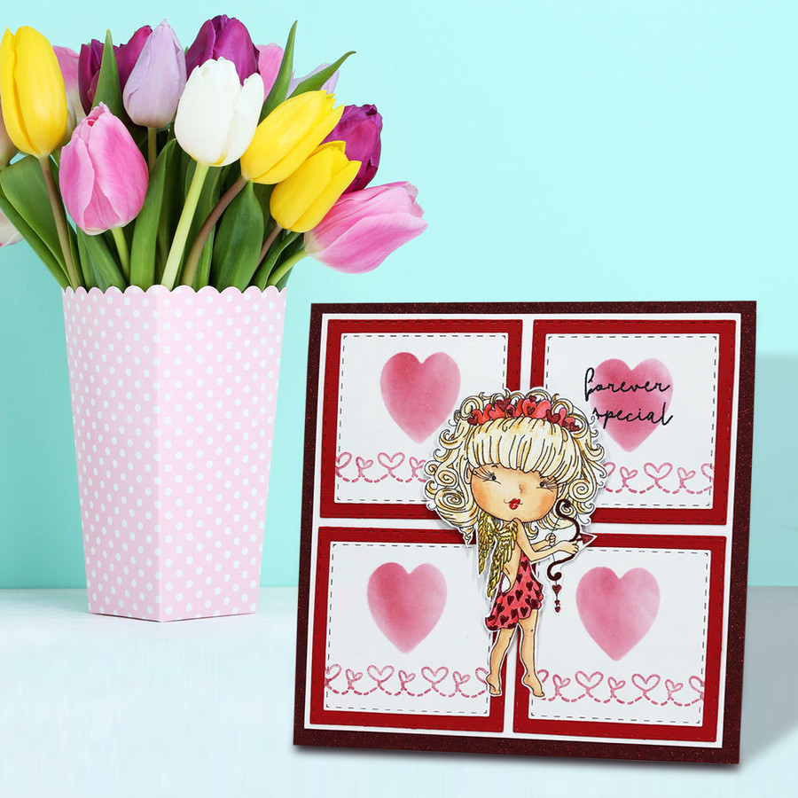Cupid digital stamp card making, craft scrapbooking, printable sticker download