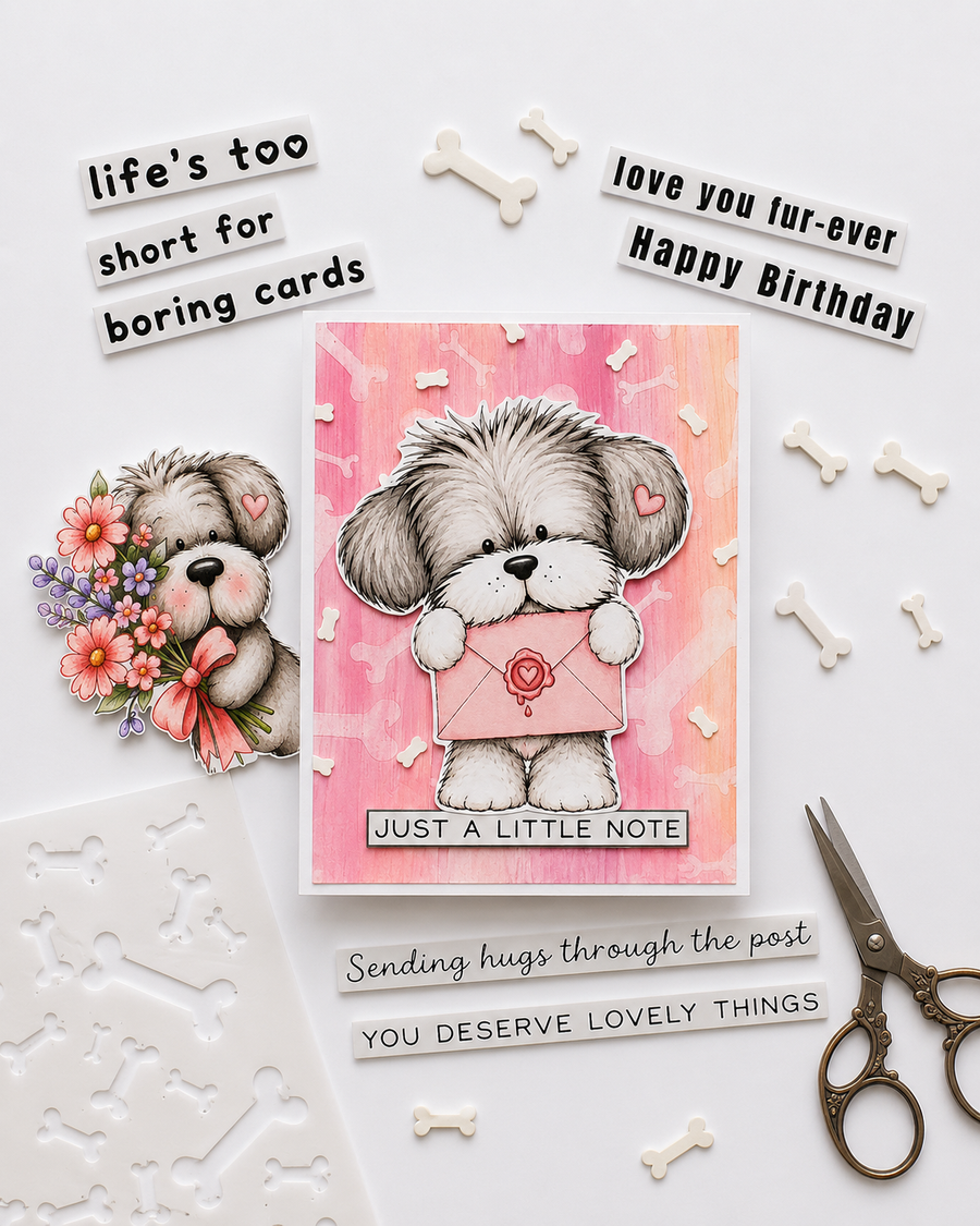 Fluffy Friends Black & White printable Digital Stamp Bundle - Cute Fluffy Friends printable craft Download for Card Making Scrapbooking Junk Journals Crafts Stickers.