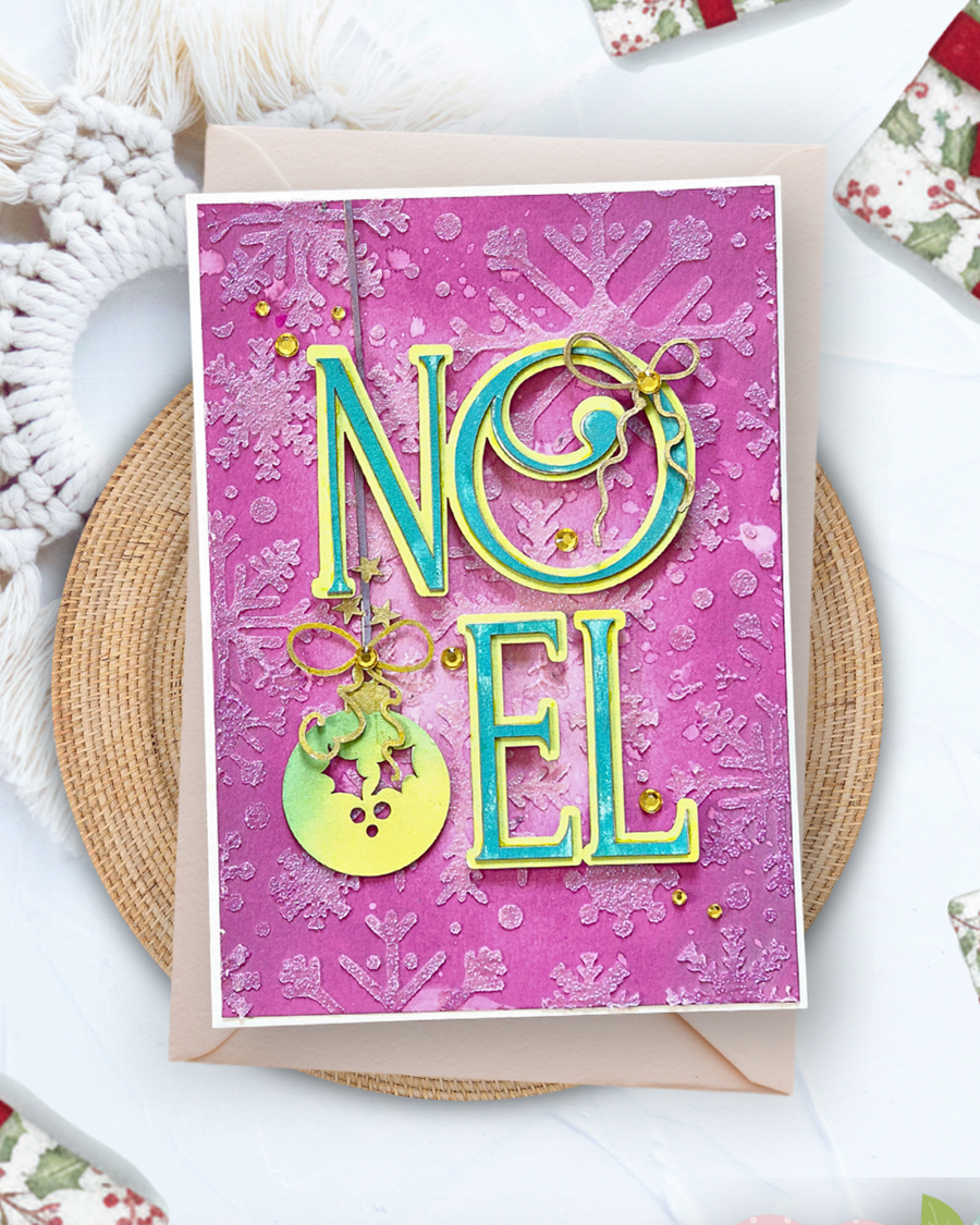 Noel Text die set - 2 large dies