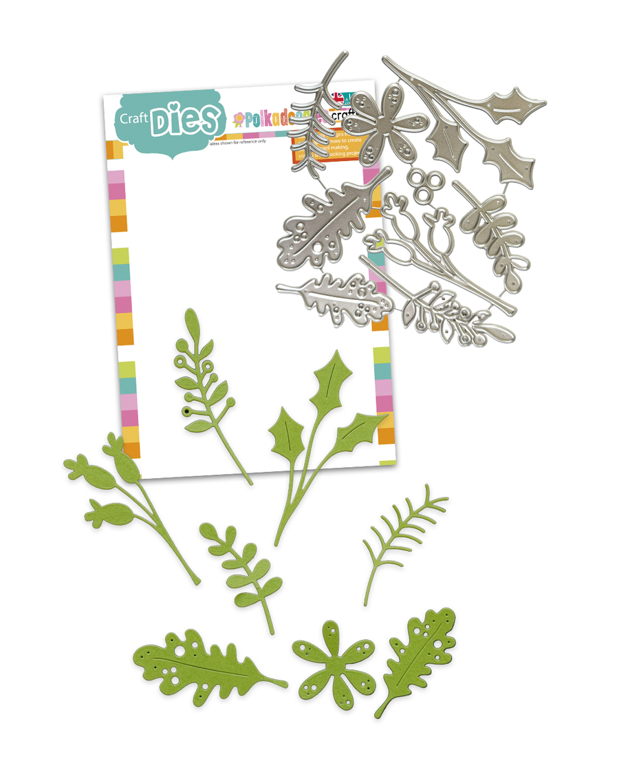 Sparkling Christmas Botanicals Craft Cutting Dies Bundle