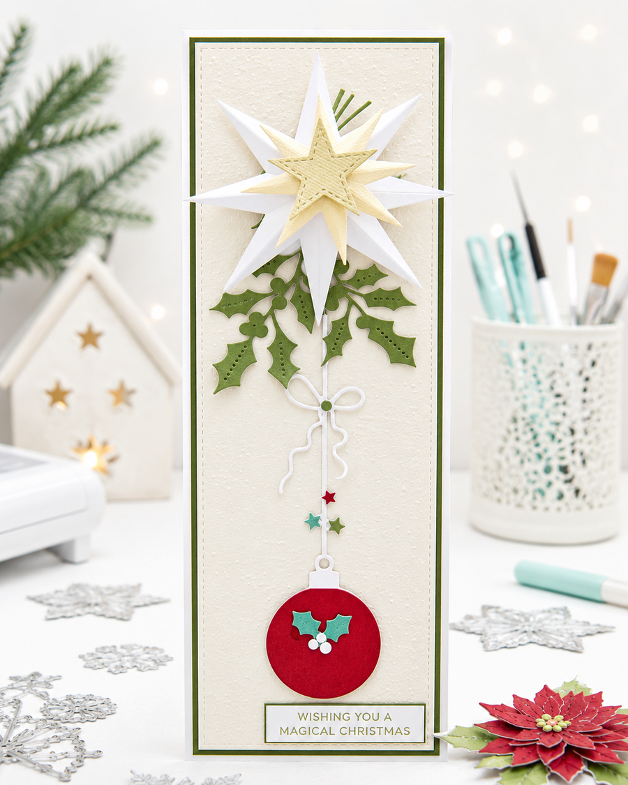 Sparkling Delicate baubles - 4 dies - Craft Cutting Dies for crafts, card making scrapbooking.