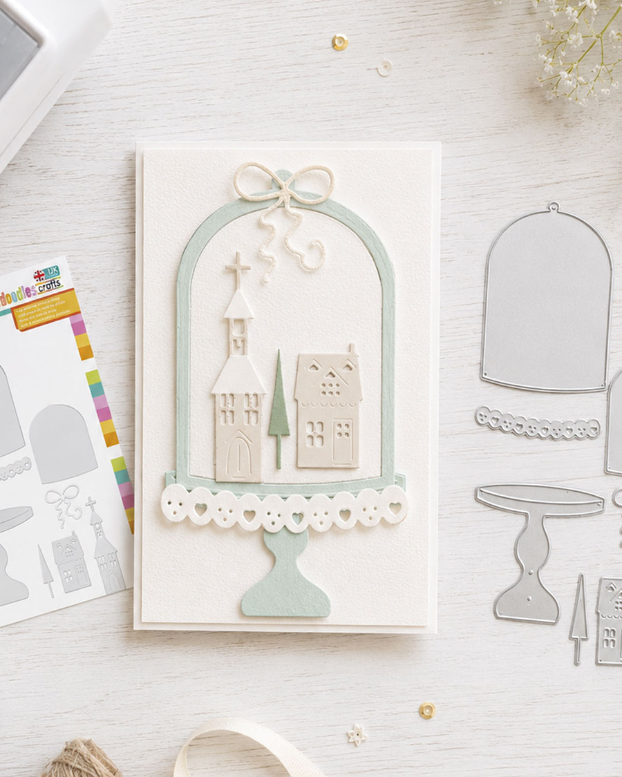 Sweet Glass Dome/cloche/snowglobe Craft Cutting Dies. Craft Cutting Dies for crafts, card making scrapbooking