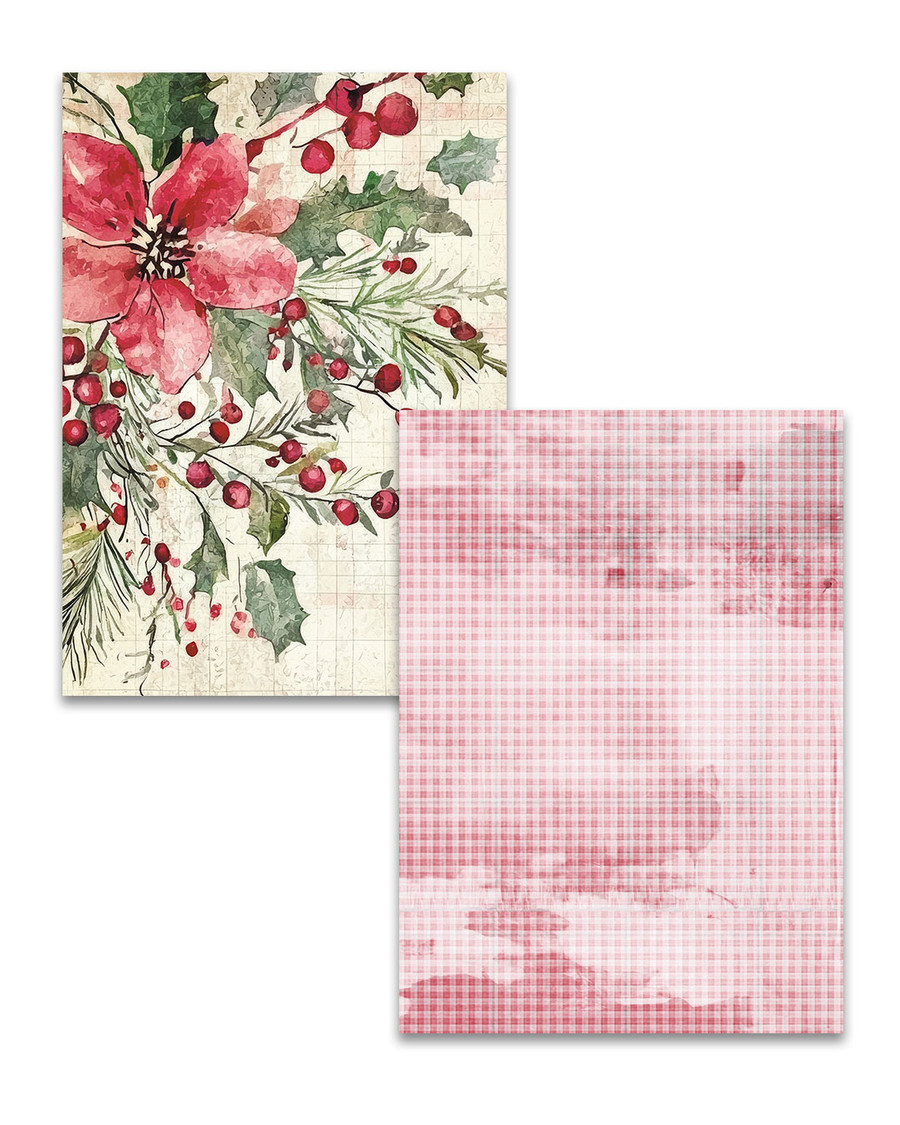 Sparkling Christmas 50 sheets paper & topper pack A5 for crafts, card making scrapbooking | Double-Sided Festive Papers |