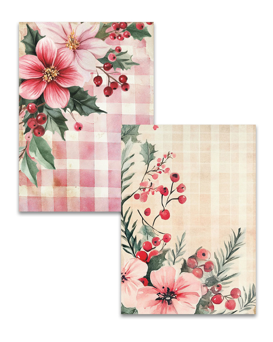 Sparkling Christmas 50 sheets paper & topper pack A5 for crafts, card making scrapbooking | Double-Sided Festive Papers |