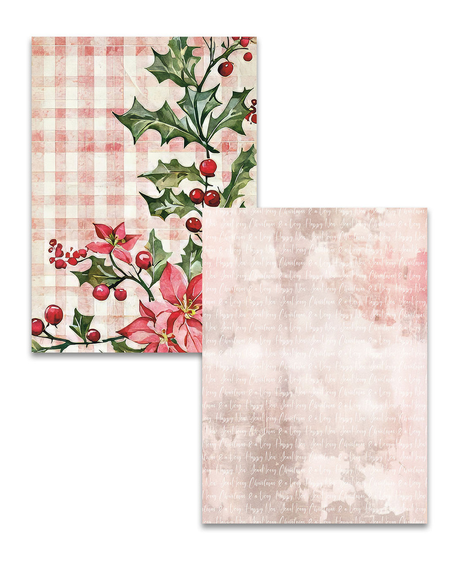 Sparkling Christmas 50 sheets paper & topper pack A5 for crafts, card making scrapbooking | Double-Sided Festive Papers |