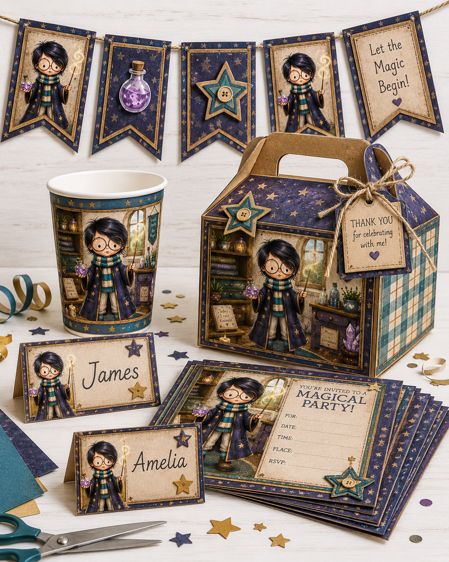 Wizard Magic little Dude - printable colour clipart craft Download for Card Making Scrapbooking Junk Journals , coloring book, Stickers.
