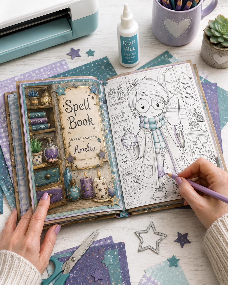 Wizard Magic little Dude - printable colour clipart craft Download for Card Making Scrapbooking Junk Journals , coloring book, Stickers.