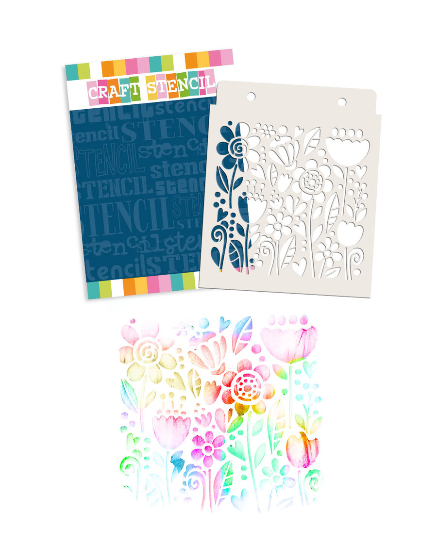 Wonky Flowers stencil - card making and craft stencil.

Use this wonderful Wonky flowers stencil on cards and all your creative makes! Great for adding interest behind your crafty projects whether it's cards or mixed media projects. Use with texture pastes and medium to create beautiful 3D textures and dimension or add inks and sprays and chalks to create a great pattern. A5 size design.