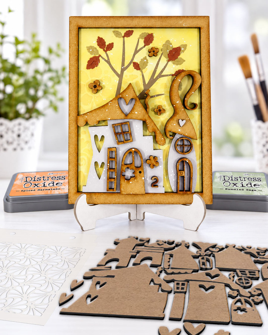 Every Season Tree & Branch craft dies- cutting dies for card making and crafts, junk journaling, planner crafts, scrapbooking.

This great die set features a lovely large branch which can also be used as a tree if you position it vertically. A bunch of snowflakes and leaves are also included so you can use it all year round. The best part is all the pieces are connected to make die cutting much faster and easier!