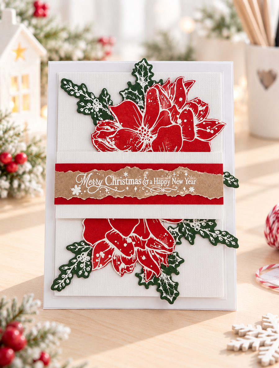 Snowy Greetings Snowman Christmas Holiday clear photopolymer stamps & co-ordinating outline dies bundle - stamps & dies for card making and crafts, junk journaling, planner crafts, scrapbooking.

Create gorgeous Christmas, winter and year-round projects with the Snowy Greetings Stamps & Dies Bundle, bringing together the 11-piece Snowy Greetings photopolymer stamp set and its 6-piece coordinating outline die set.

The stamp collection is packed with beautifully detailed artwork, including a stunning large floral design, a quirky stack of snowmen, traditional post box, envelope, bird, holly, foliage, postal details and greetings. Use the coordinating outline dies to cut selected stamped images quickly and easily, making it simple to add layers, dimension and fabulous focal points to your projects.