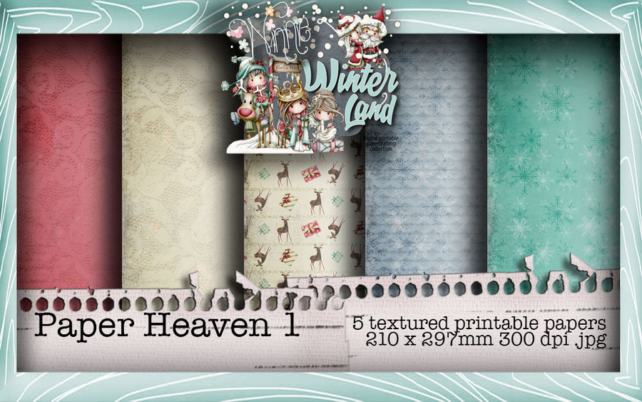 Winnie Winterland - Paper Heaven 1 digital craft papers download