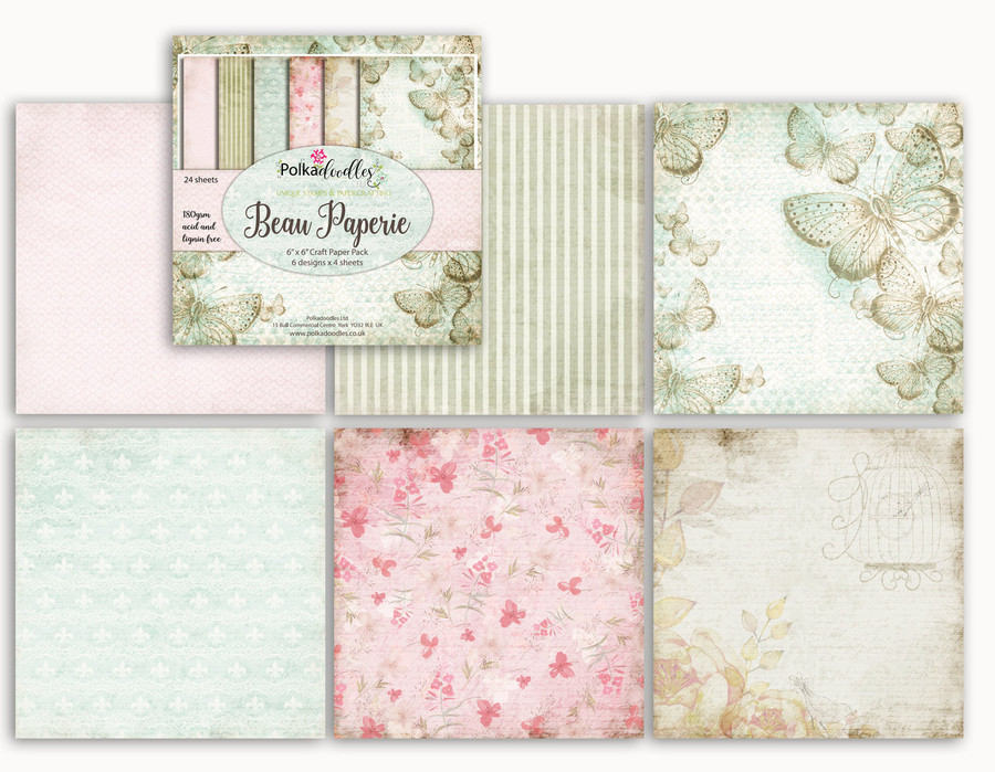 Belle Papillon 6 x 6" Paper Pad cards/scrapbooking