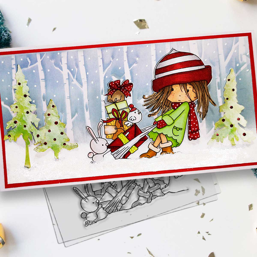 Heartfelt Wishes -  Winnie Winter Wishes - CLEAR POLYMER STAMP