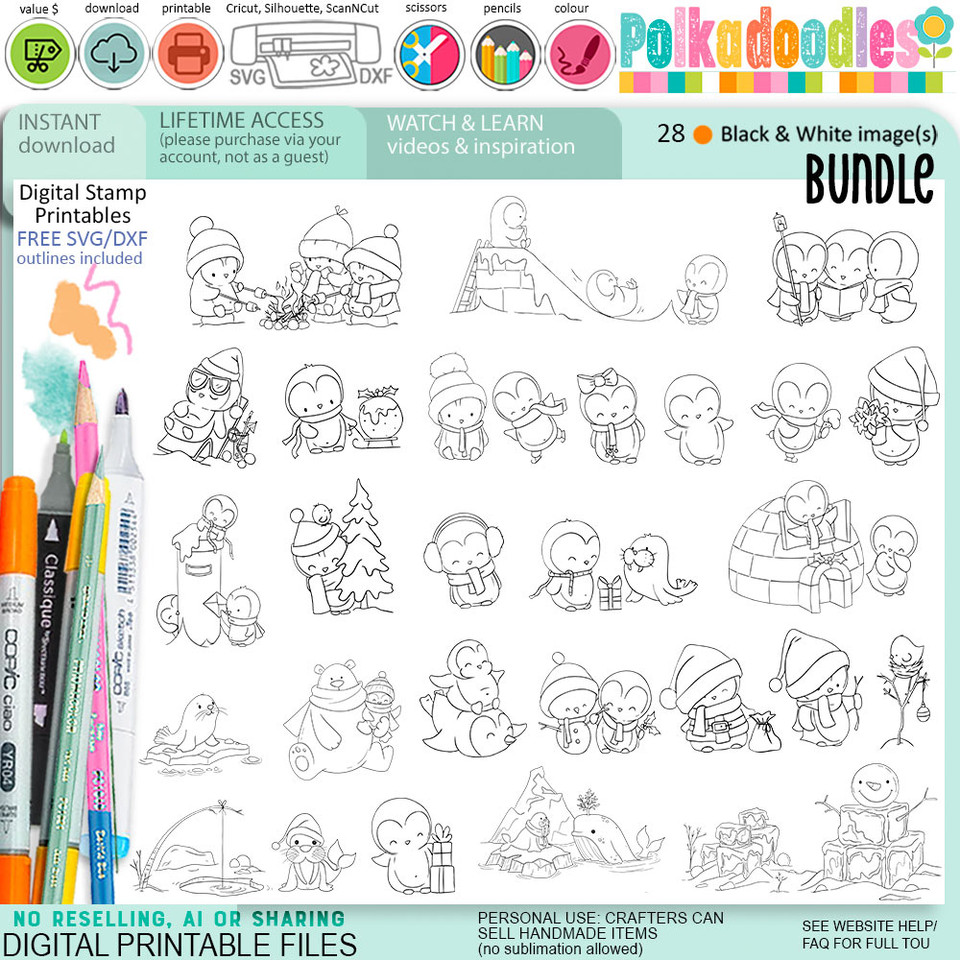 Best Cute Printable card making, craft downloads, printable stamps ...