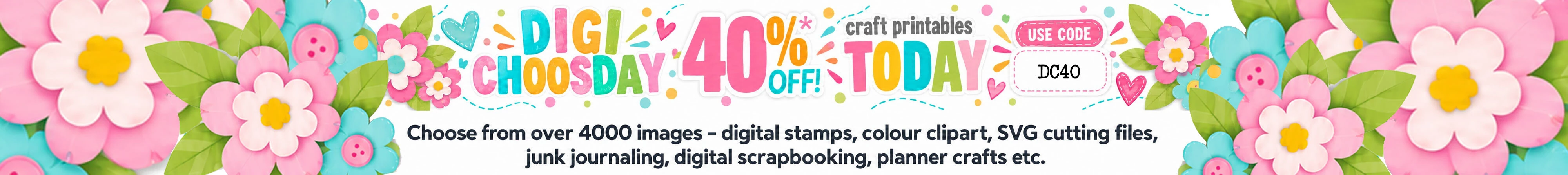 40%-off sale digital craft downloads printables card making junk journals digiscrapbooking