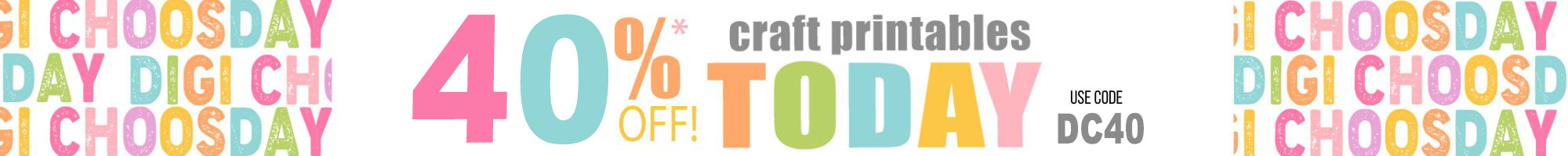 40% off printable craft digital stamps, coloring pages, craft stickers, card making downloads, svg, junk journals today