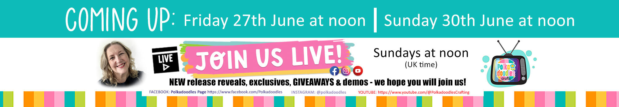 Watch us live on social media this week