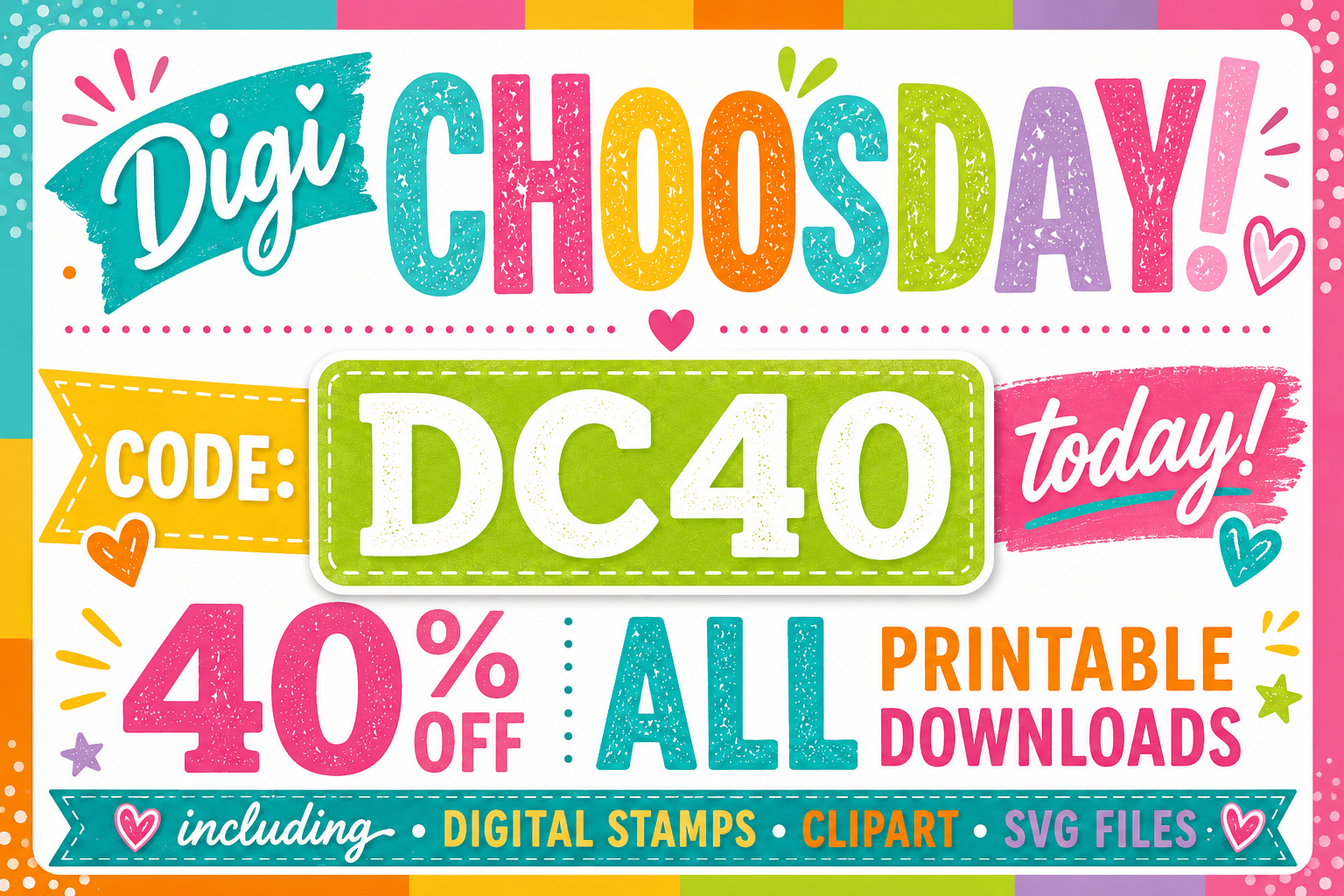 40% off craft card making downloads digital stamps