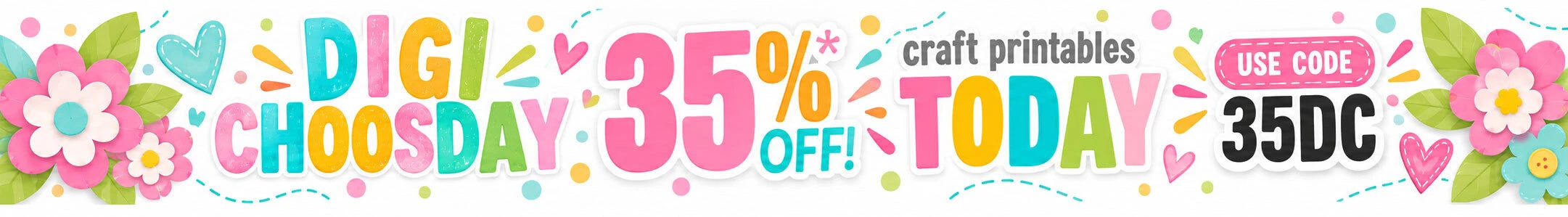 35% off sale on craft & card making printable downloads today, junk journal sale, digital scrapbooking sale, printable plannercrafts sale