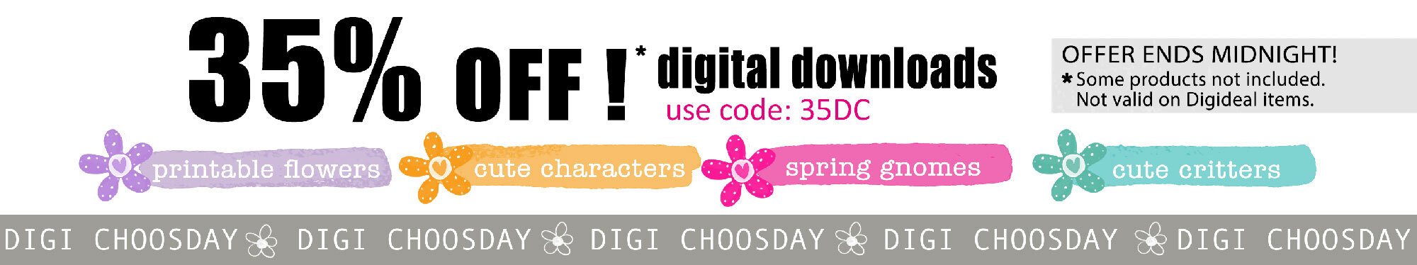 35% off printable craft downloads, digital stamps, digiscrap, junk journals, craft sticker clipart today